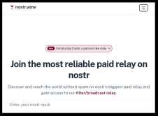 nostr wine paid relay