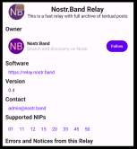 nostr band website relay