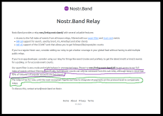 nostr band relay information