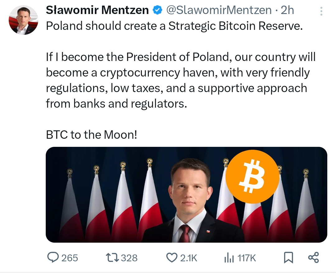 slawomir mentzen strategic bitcoin reserve