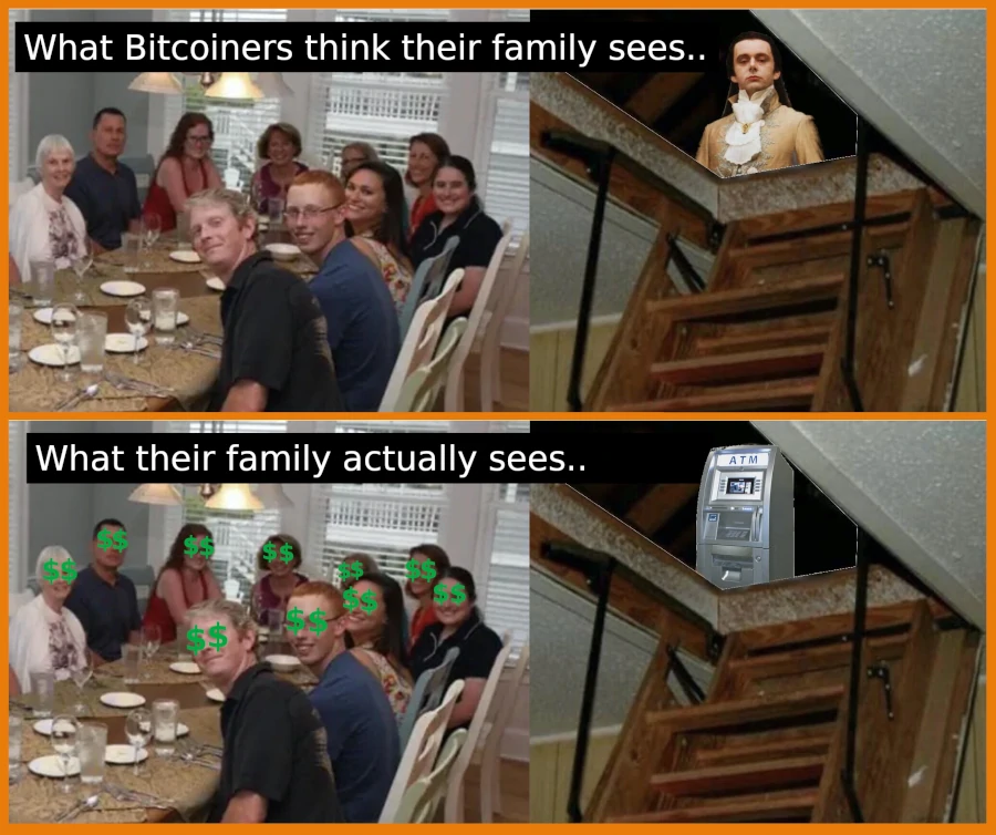 bitcoiners seen as atm by family