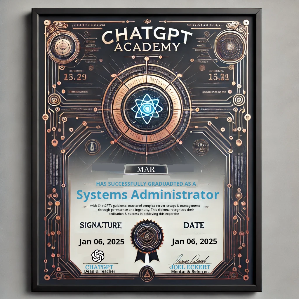 chatgpt academy diploma systems administrator mar