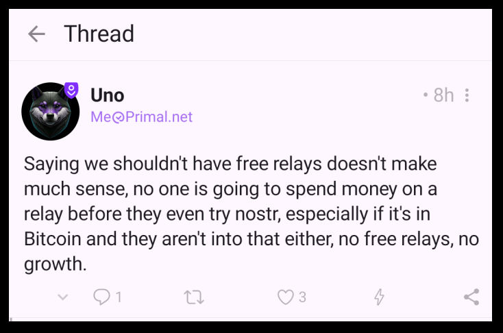 nostr uno relays spam